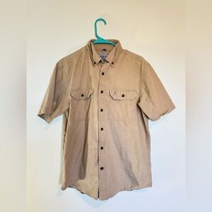 Carhartt Men's Casual Relaxed Fit Tan Button Down Shirt